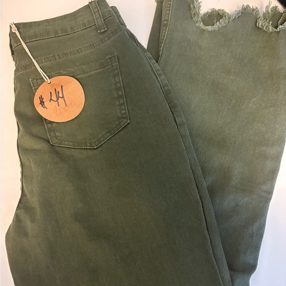 Olive green BiBi brand nwt raw edge - Picture 7 of 8